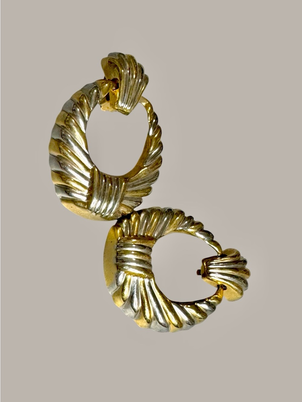 Gold-Tone Twisted Hoop Earrings